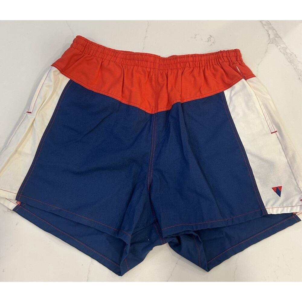 Vtg Jantzen Men's X-Large Sz 38 Red White Blue Swim Trunks Lined Elastic‎ USA